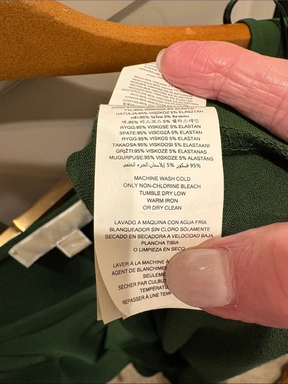 Michael Kors Emerald Green V-Neck Layered Blouse
